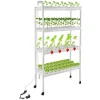 Clearance Hydroponiskt odlingssystem - Planteringskit - 4 lager, 108 platser - Med timer och vattenpump - PVC - För sallad, raps och betor Kit För Växt- & Örtplantering
