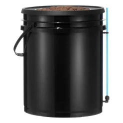 Best Hydroponiskt odlingssystem, Deep Water Culture 30x30x38 cm, svart, 2 hinkar Kit För Växt- & Örtplantering