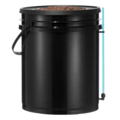 Discount Hydroponiskt odlingssystem, Deep Water Culture 4 hinkar 30x30x38 cm, svart, PP-material Kit För Växt- & Örtplantering