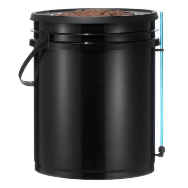 Discount Hydroponiskt odlingssystem, Deep Water Culture 4 hinkar 30x30x38 cm, svart, PP-material Kit För Växt- & Örtplantering