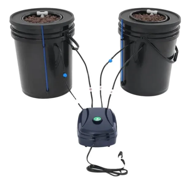 Online Hydroponiskt odlingssystem, djupvattenskultur, luftpump ingår,svart Kit För Växt- & Örtplantering