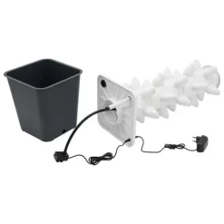 Discount Hydroponiskt odlingssystem - Vertikalt tornkit - 6 våningar - 30 planteringshål - Med vattenpump - Vattennivåmätare - Vit/Grå Kit För Växt- & Örtplantering