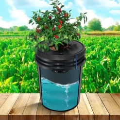 Sale Hydroponiskt odlingssystem, Deep Water Culture 8 hinkar, 30x30x38 cm, svart, PP-material Kit För Växt- & Örtplantering