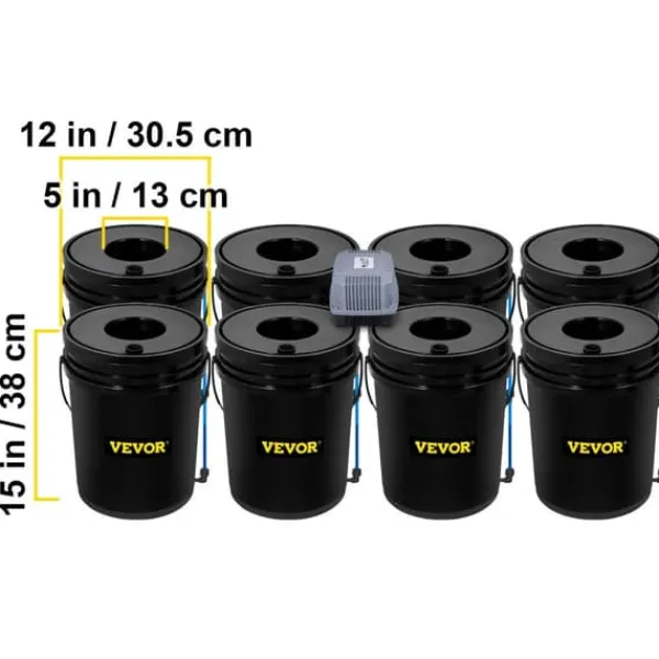 Best Hydroponiskt system, effektiv luftpump, komplett odlingskit,Direkt 8Pcs Kit För Växt- & Örtplantering