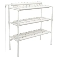 Hydroponiskt växtsystem, 90 växtplatser, hållbar PVC-konstruktion,VIT