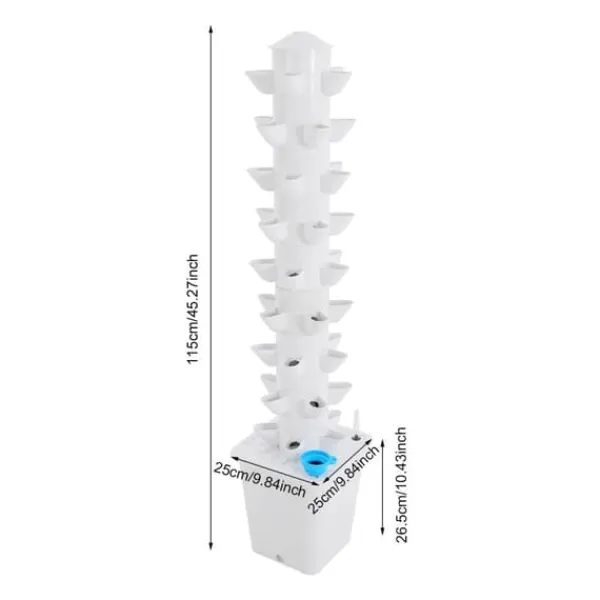 Hydroponiskt växtsystem, 9-nivå inomhusträdgård, effektiv pump,VIT