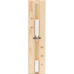 New 2-i-1 Bastutermometer & Hygrometer med Sandur | Färg: Massiv furu | Storlek: Standard Bastu