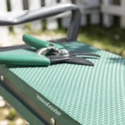 Discount 3-i-1 fällbar trädgårdsstol med väska för verktyg Situl InnovaGoods Stöd Med Hjul, Säten & Knäskydd För Trädgårdsskötsel