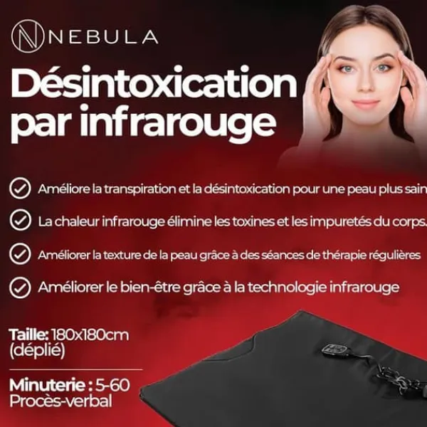 Infraröd bastukåpa Nebula 500W | Bärbar, Vattentät, Avkoppling Bastu