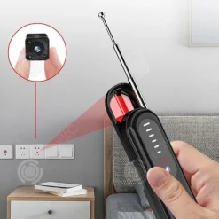 Best INN Doldetektor för gömda kameror 4 i 1 10,5x2,5x1,3cm 2,4Ghz 500mAh GPS/Wifi-detektering justerbara nivåer bugdoldetektor RF-detektor Säkerhetsmonitorer & Videokameror