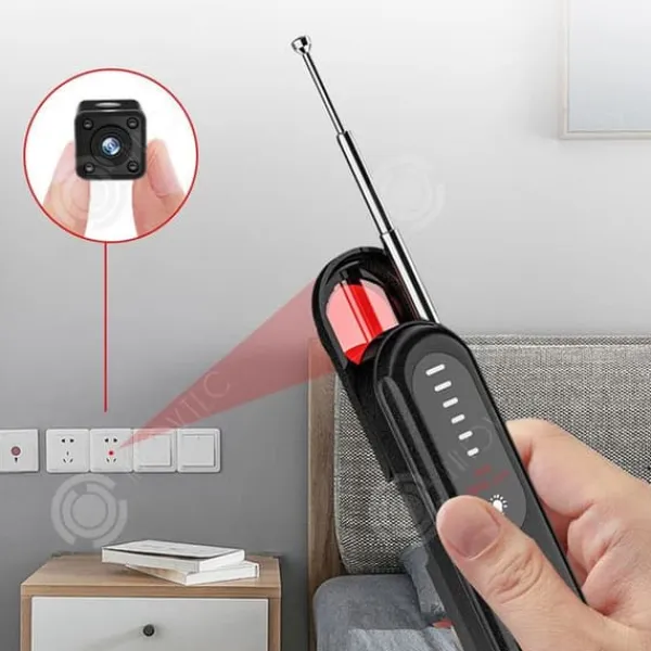 Best INN Doldetektor för gömda kameror 4 i 1 10,5x2,5x1,3cm 2,4Ghz 500mAh GPS/Wifi-detektering justerbara nivåer bugdoldetektor RF-detektor Säkerhetsmonitorer & Videokameror