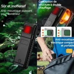 INN Lampan anti-mygga elektrisk 14 x 4,6 cm ABS Autonomi på 8 timmar Säkert och ofarligt Kan användas som bärbart batteri Anti-mygga