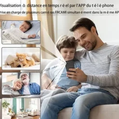 New INN Mini WiFi-kamera HD 1080P inomhussäkerhetskamera med infraröd nattfotograferingssensor och 150 graders vidvinkel Säkerhetsmonitorer & Videokameror