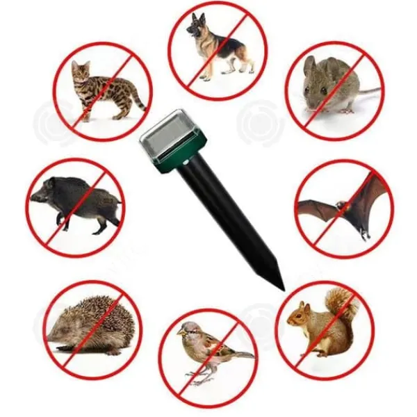 INN Mole Repellent 2st 600mah IPX44 360 graders vibrationsdrivning repellent 12 meter ultraljud kattavstötningsavstånd