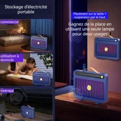 INN Myggskydd 2 i 1 4000mAh elektrisk myggskydd med bärhandtag, 360 graders myggfälla, tunn och lätt design