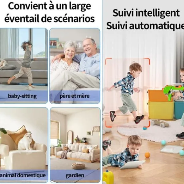 INN Övervakningskamera 1080P upplösning 2 miljoner pixlar dubbelljusövervakningskamera fullfärg högupplöst vit skärm