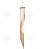 Clearance INN Wind Chime 12x90cm Roterande massivt trä Gyllene hängande utomhus vindklocka med 18 rör Aluminiumlegering Trädgård Vinddekoration