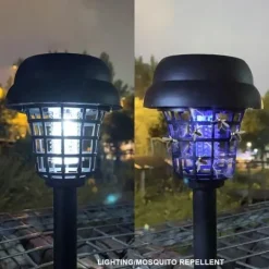 INSECT LAMP, 2st--Solar Mosquito Killer Lamp,1-2-4-6-8sts,Elektriskt UV LED-ljus, Vattentät, För trädgård, Gräsmatta,