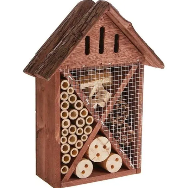 New INSEKTHOTELL MED BARK 20X28X9CM VERDEMAX För Fåglar & Småvilt
