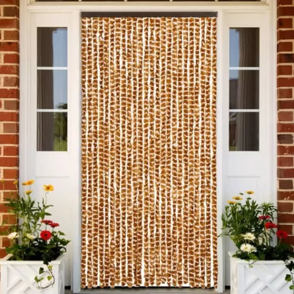 New Insektsdraperi av chenille - Skyddar mot insekter | Färg: Ockra/Vit | Storlek: 100x220 cm Insektsmedel & Djuravvisande Medel