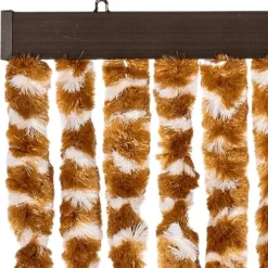 New Insektsdraperi av chenille - Skyddar mot insekter | Färg: Ockra/Vit | Storlek: 100x220 cm Insektsmedel & Djuravvisande Medel