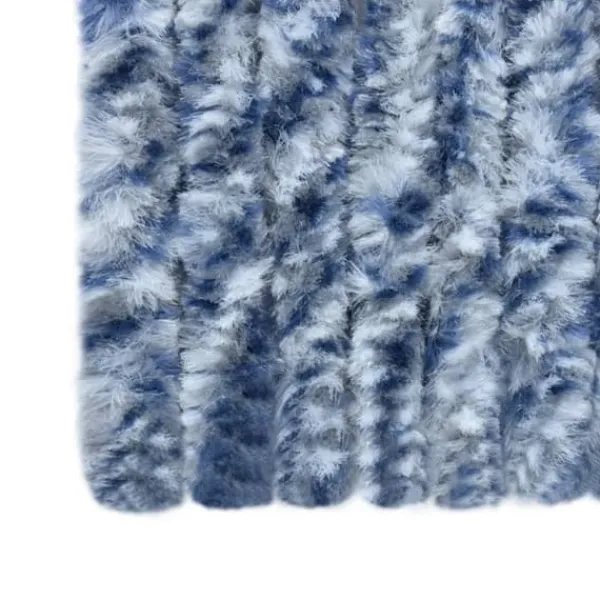 Clearance Insektsdraperi blå, vit och silver 56x185 cm chenille - Insektsdraperi - Insektsdraperier - Home & Living Insektsmedel & Djuravvisande Medel