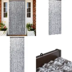 Insektsdraperi brun och beige 90x220 cm chenille - Insektsdraperi - Insektsdraperier - Home & Living
