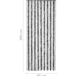 Sale Insektsdraperi grå och vit 90x200 cm chenille - Insektsdraperier - Insektsdraperi - Home & Living Insektsmedel & Djuravvisande Medel