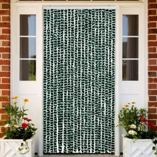 Insektsdraperi i chenille - Skydda mot insekter | Färg: Grön och Vit | Storlek: 90x220 cm