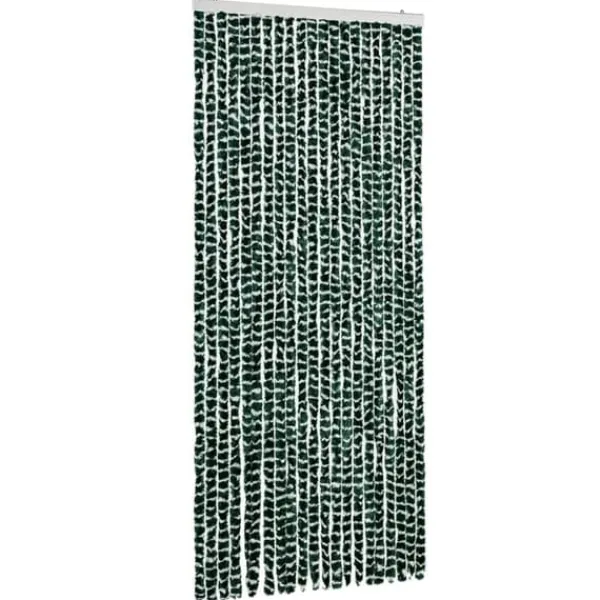 Insektsdraperi i chenille - Skydda mot insekter | Färg: Grön och Vit | Storlek: 90x220 cm