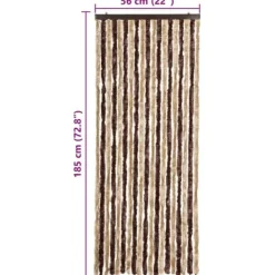 Best Insektsdraperi med mjuka chenillesträngar - Skydd mot insekter | Färg: Beige och Ljusbrun | Storlek: 56x185 cm Insektsmedel & Djuravvisande Medel