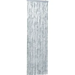 vidaXL Insektsdraperi vit och grå 118x220 cm chenille
