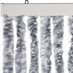 Insektsgardin i chenille - Skydda mot insekter | Färg: Vit och Grå | Storlek: 100x200 cm