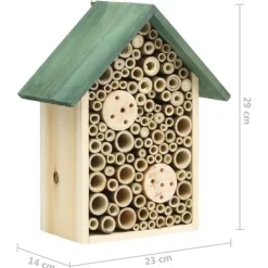 Online Insektshotell 2 st 23x14x29 massivt granträ - Insektshotell - Insekts Hotell - Home & Living För Fåglar & Småvilt
