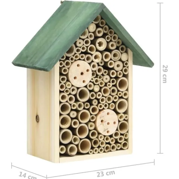 Online Insektshotell 2 st 23x14x29 massivt granträ - Insektshotell - Insekts Hotell - Home & Living För Fåglar & Småvilt