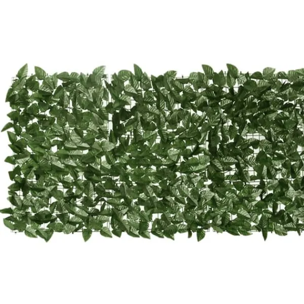 vidaXL Insynsskydd mörkgröna blad 600x75 cm