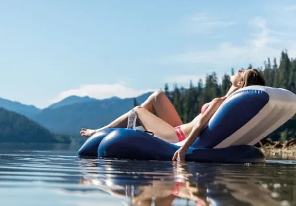 Best INTEX - flytande stol pool - uppblåsbar stol - 180x135 cm Pool- & Spatillbehör