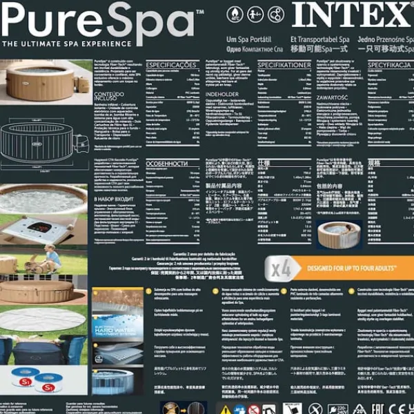 INTEX Bubbelpool rund PureSpa 196x71 cm