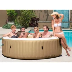 Best INTEX Bubbelpool rund PureSpa 216x71 cm 6 personer Spa & Utomhusbad