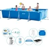 Hot Intex Frame Pool Rektangulär 450x220x84 cm - Deluxe Pool Set Pooler
