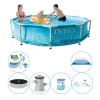 Clearance Intex metallram Rund Beachside 305x76 cm - Poolkombinationsset Pooler