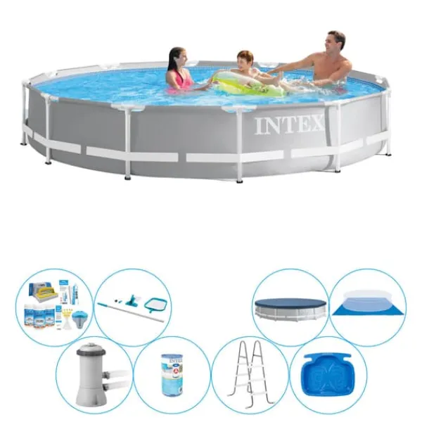 Outlet Intex Prisma Ram Rund 366x76 cm - Pool Bunt Pooler