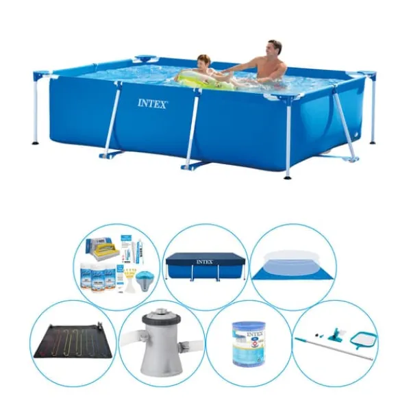 Clearance Intex Rampool rektangulär 260x160x65 cm - Poolpaket Pooler