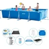 Sale Intex Rampool rektangulär 450x220x84 cm - Deluxe Poolpaket Pooler
