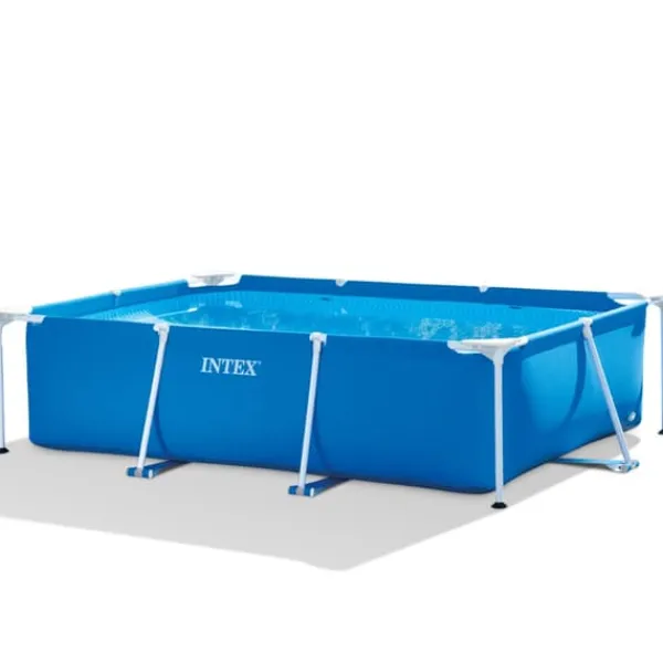 Outlet Intex rektangulär ram swimmingpool - 220 x 150 x 60 cm - Blå - ingår Tillbehör CB97 Pooler
