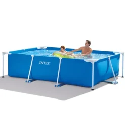 Best Intex rektangulär ram swimmingpool - 260 x 160 x 65 cm - Blå - ingår Tillbehör CB3 Pooler