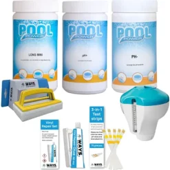 Best Intex rektangulär ram swimmingpool - 260 x 160 x 65 cm - Blå - ingår Tillbehör CB97 Pooler