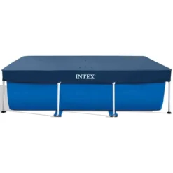 Intex rektangulär ram swimmingpool - 300 x 200 x 75 cm - Blå - ingår Tillbehör A201