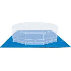 Sale Intex rektangulär ram swimmingpool - 260 x 160 x 65 cm - Blå - ingår Tillbehör CB97 Pooler
