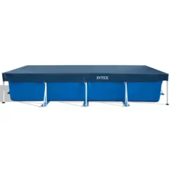 Intex rektangulär ram swimmingpool - 450 x 220 x 84 cm - Blå - ingår Tillbehör A268
